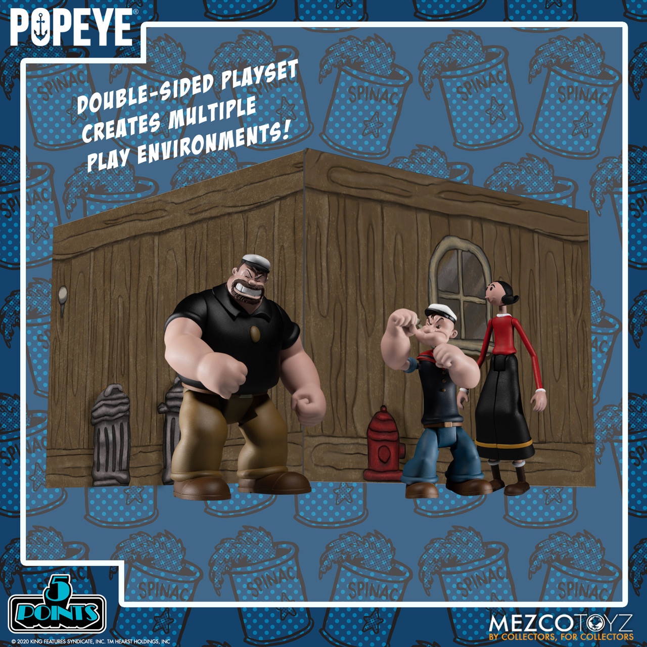 Mezco Toyz Popeye 5 Points Deluxe Box Set - Buy at Not Just Toyz