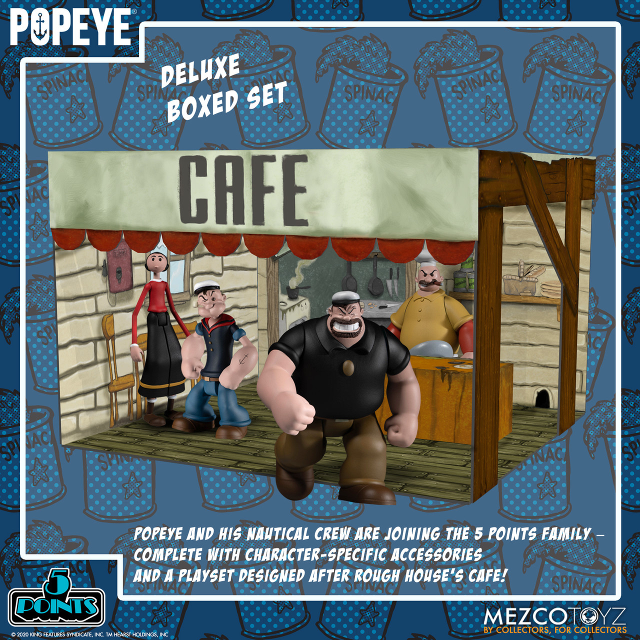 Mezco Toyz Popeye 5 Points Deluxe Box Set - Buy at Not Just Toyz