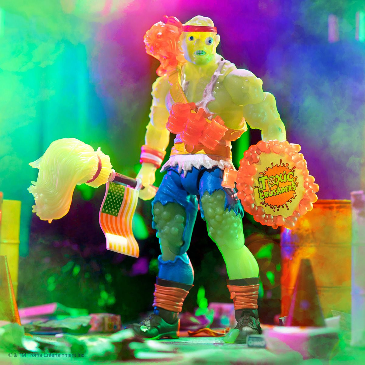 Super7 Toxic Crusader Ultimates Radioactive Red Rage Toxie 7-Inch 