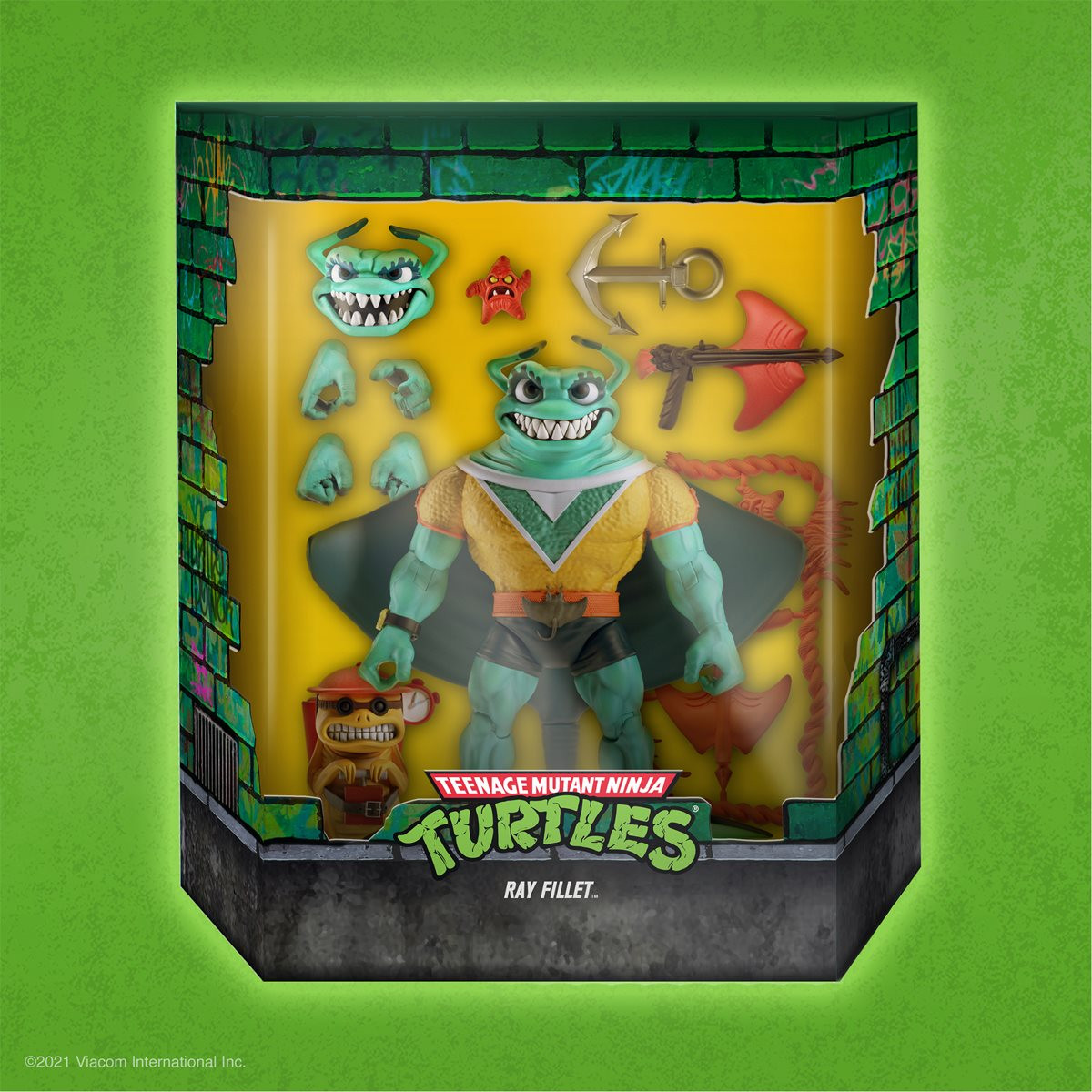 Super7 Teenage Mutant Ninja Turtles Ultimates Ray Fillet 7-Inch Action ...