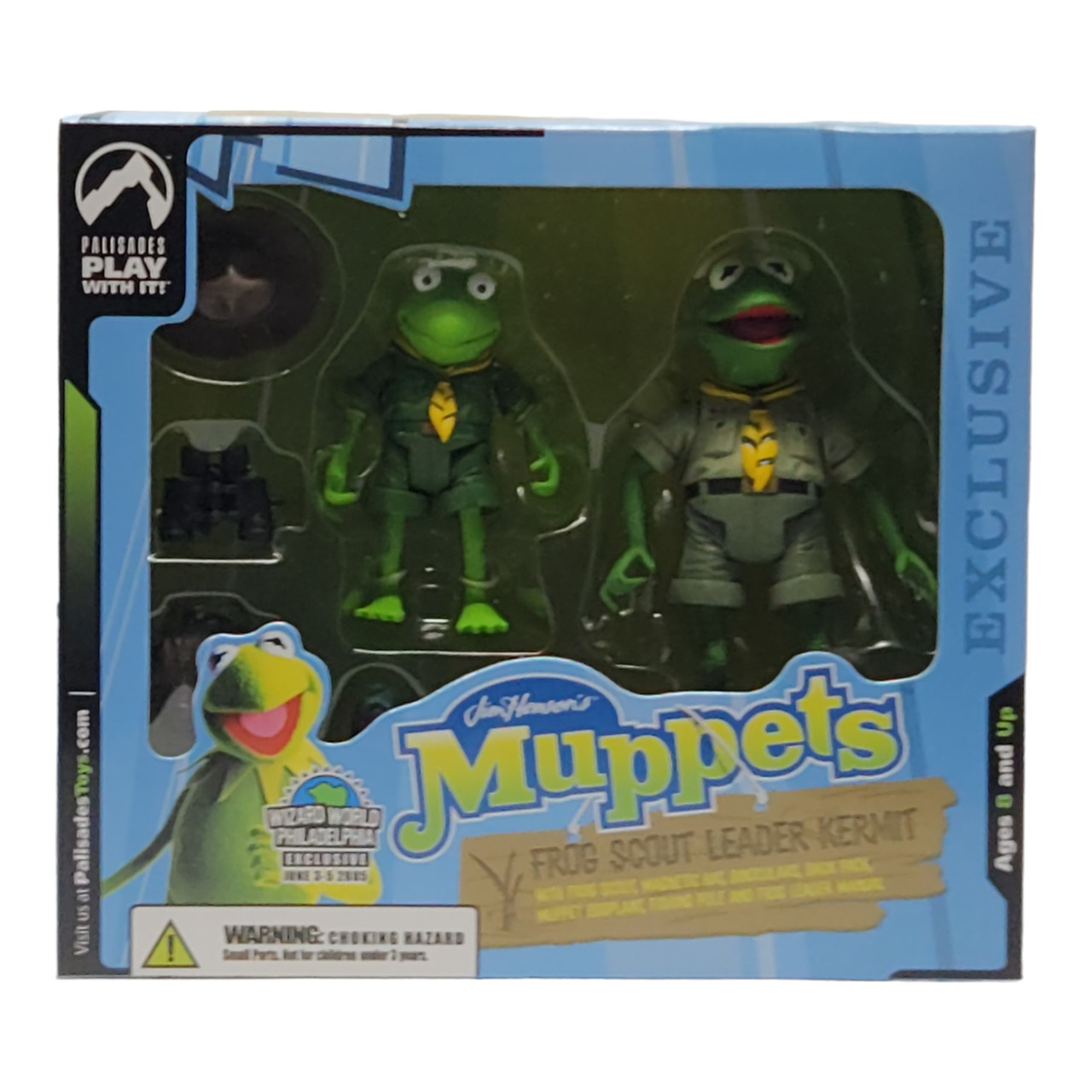Rare Muppets Kermit Frog Scout Leader Figure Wizard World 2005