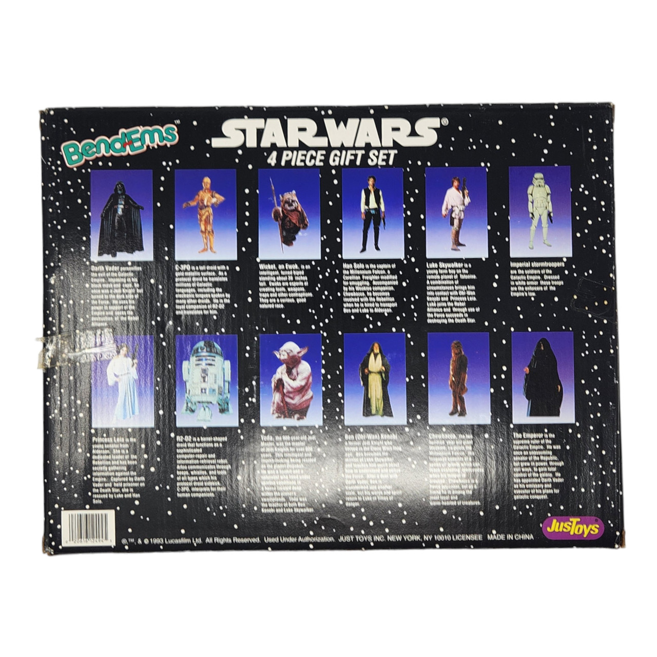 STAR WARS Justoys Bend Ems フィギュア 12セット JusToyz Star Wars Bend-Ems 4 Piece Gift Set - Obi-Wan, Leia