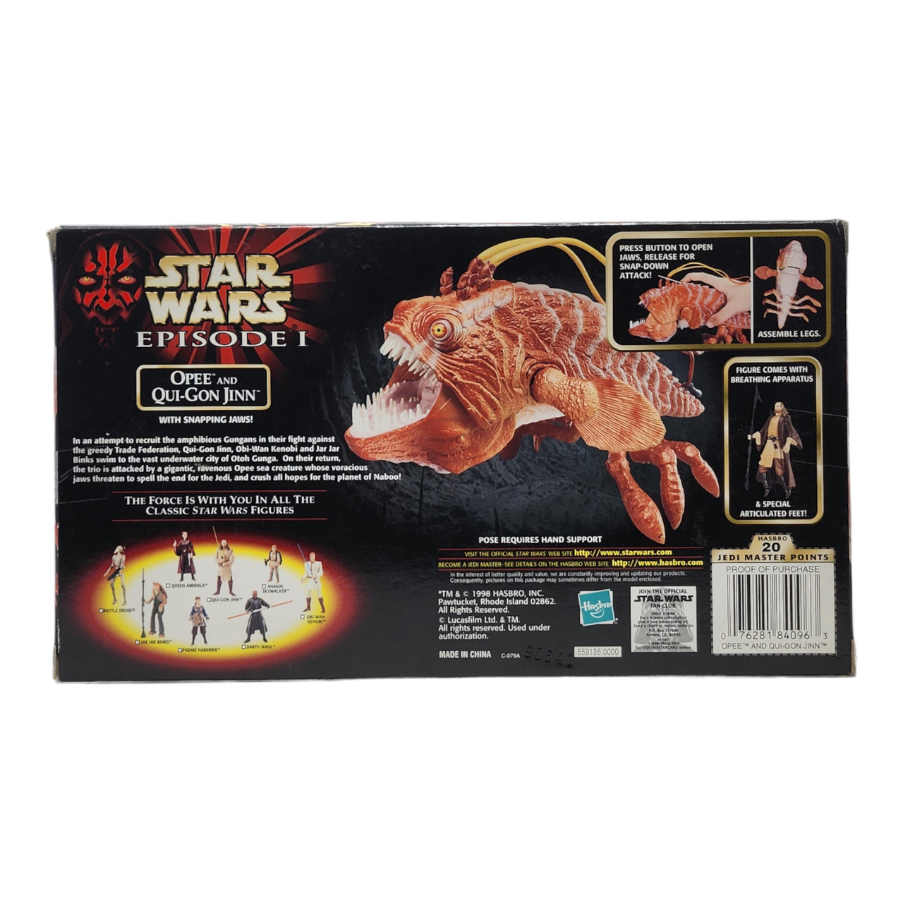 Hasbro Star Wars Episode 1 Opee and Qui-Gon Jinn Set - Action