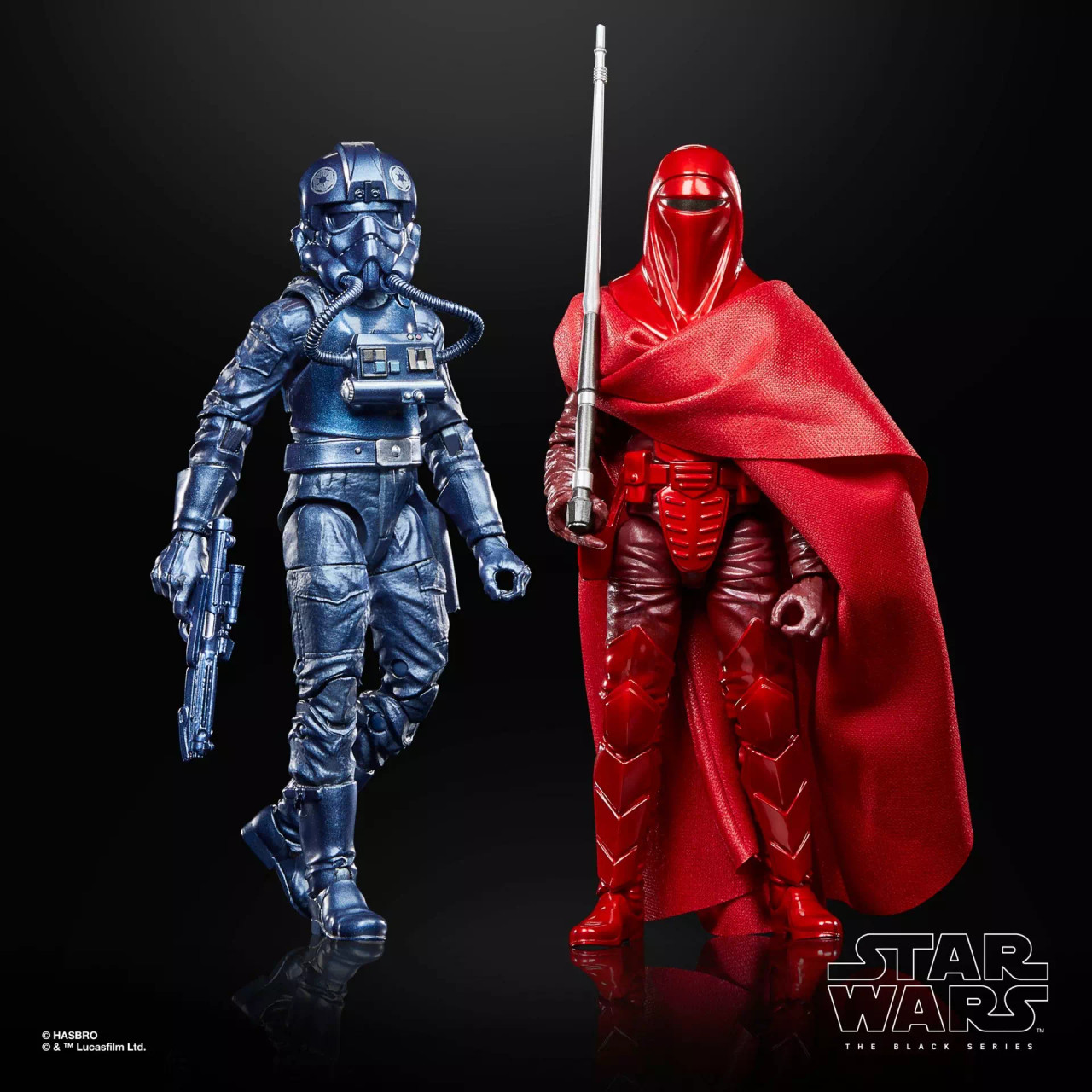 STAR WARS　ブラックシリーズ　二個セット　６インチフィギュア Star Wars The Black Series Royal Guard & Pilot 6-Inch Carbonized