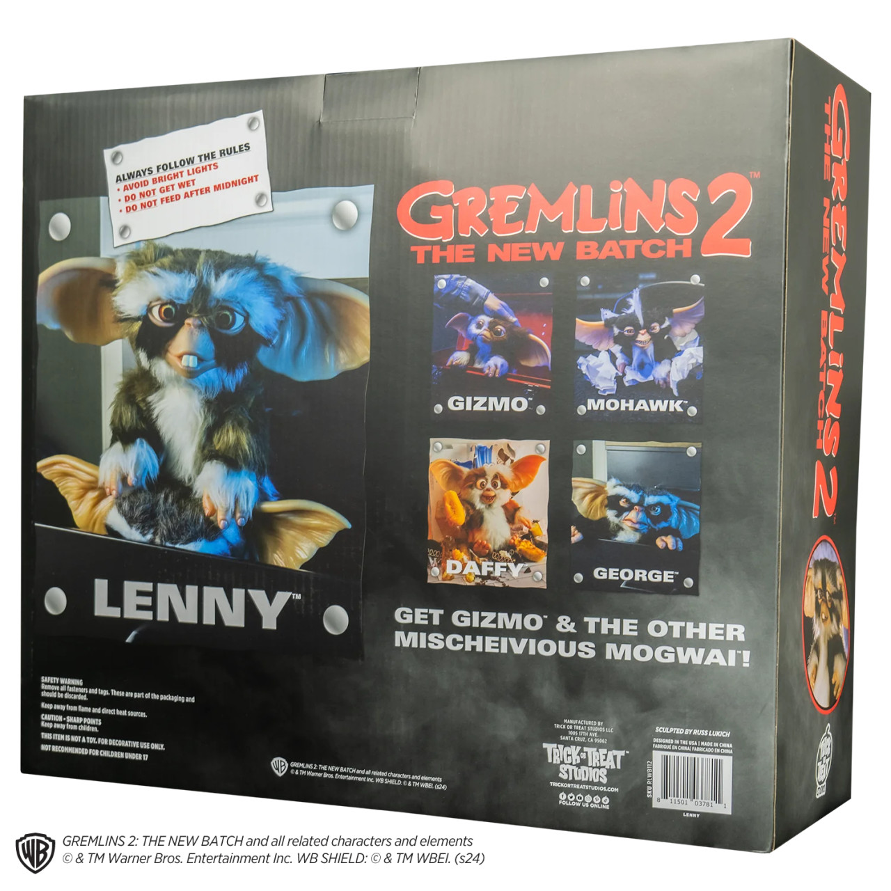 Trick Or Treat Studios Gremlins 2 - Lenny Mogwai Prop | Official 