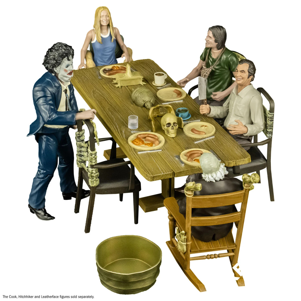 テキサスチェーンソーFAMILY DINNER PLAYSET ホラーフィギュア Trick or Treat Studios Texas Chainsaw Massacre – Dinner Scene Playset