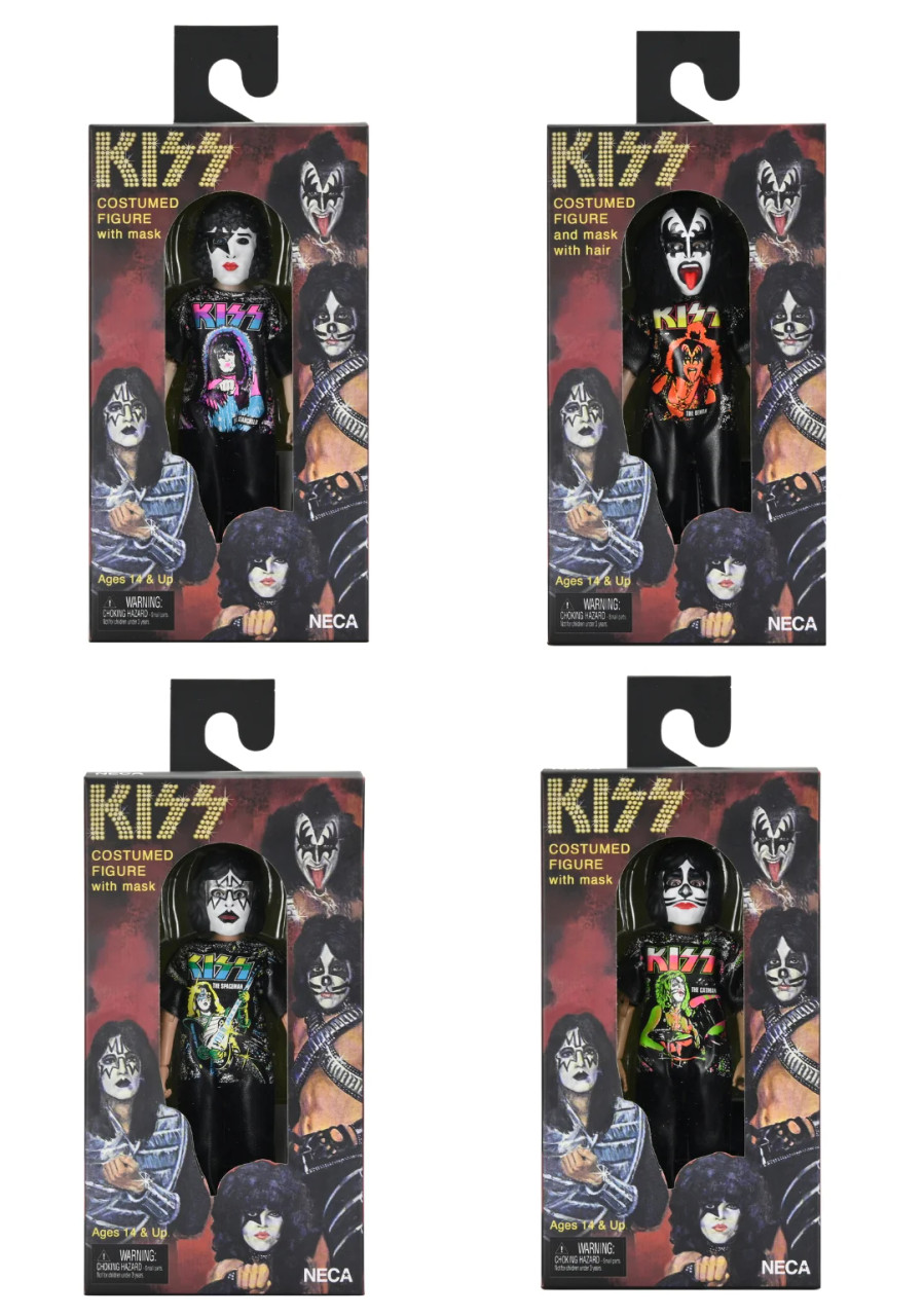 NECA Ben Cooper Costume Kids Collection KISS Set of 4 Clothed