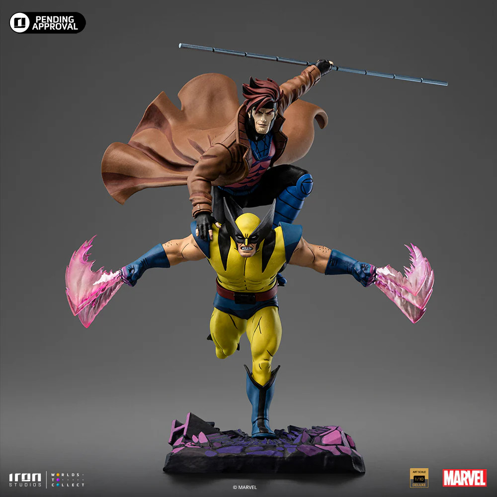 Iron Studios X-Men '97 Gambit and Wolverine 1:10 Art Scale Statue