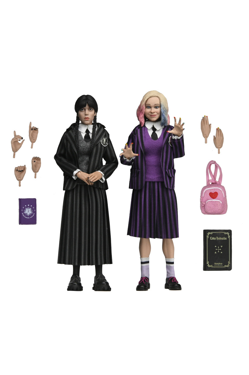 【NECA】新品 正規品 アダムスファミリー ウェンズデー ネヴァーモア学園 NECA Wednesday & Enid Nevermore Uniform 8-Inch Clothed Action