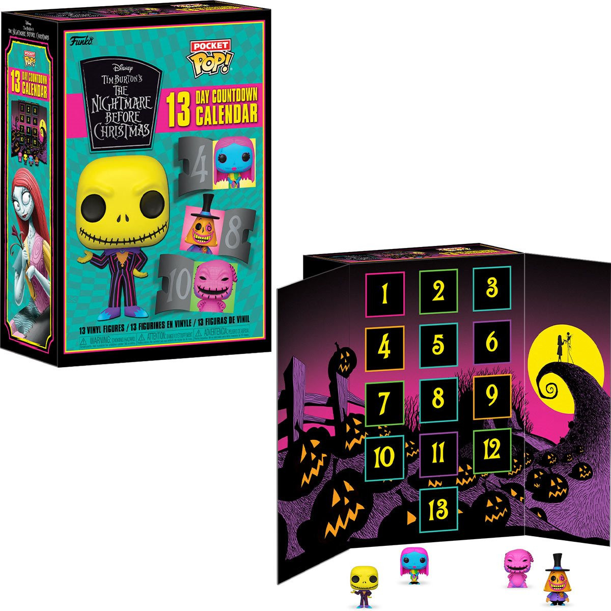 Funko The Nightmare Before Christmas Blacklight 13 Day Advent Calendar Funko The Nightmare Before Christmas Blacklight 13 Day Advent Calendar