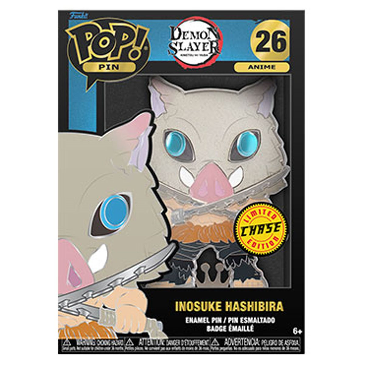 Funko Demon Slayer Inosuke Hashibira Large Enamel CHASE Pop! Pin - Buy ...