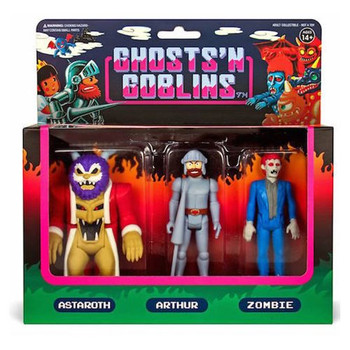 Ghosts n Goblins 3 3/4-Inch ReAction Figure Pack A - Arthur, Astaroth, and Zombie Ghosts n Goblins 3 3/4-Inch ReAction Figure Pack A - Arthur, Astaroth, and Zombie