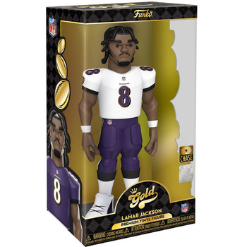 Funko NFL Ravens Lamar Jackson 12-Inch CHASE Vinyl Gold Figure Funko NFL Ravens Lamar Jackson 12-Inch CHASE Vinyl Gold Figure