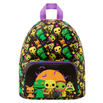 Funko Loungefly The Nightmare Before Christmas Black Light Print Mini-Backpack