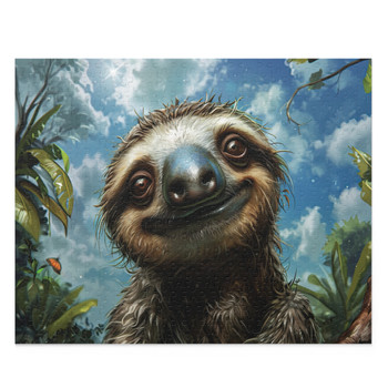 Slothful Serenity: Hyper-Detailed Forest Bliss Jigsaw Puzzle