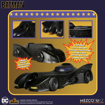 Mezco Toyz Batman 1989 Batmobile 5 Points Vehicle