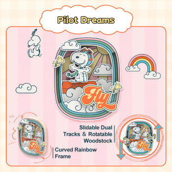 Puremind Peanuts Snoopy Pilot Dreams Interactive Magnet