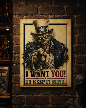 Keep It Mint — Zombie Uncle Sam 11×14 UV Canvas Wall Art Print