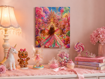 She Rules The Candy Kingdom — Girls' Fantasy Canvas Print, 11×14