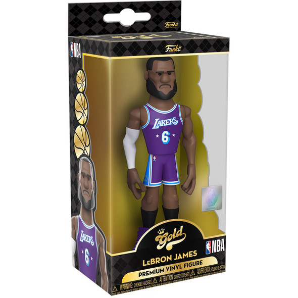 Funko NBA Lakers LeBron James (City Uniform) 5-Inch Vinyl Gold Figure