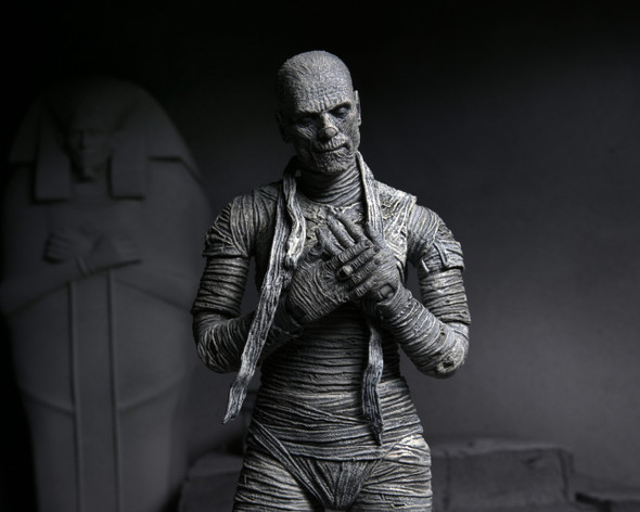 NECA Universal Monsters Ultimate Mummy Black and White Version 7-Inch Scale Action Figure