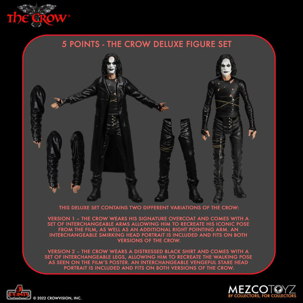 Mezco Toyz The Crow 5 Points Deluxe Figure Set