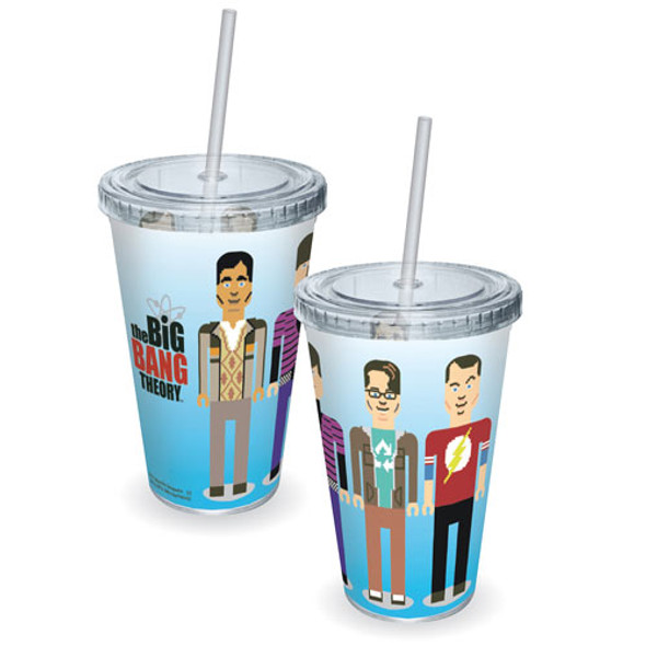 Big Bang Theory Pixelated Cast Acrylic Travel Cup