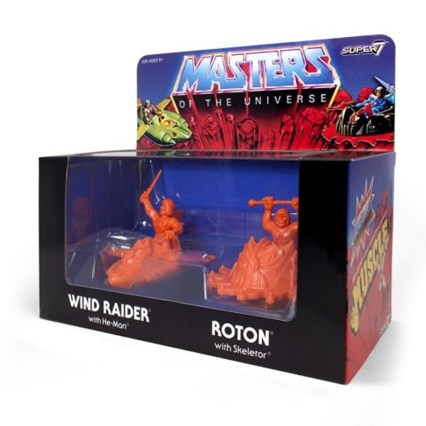 Masters of the Universe M.U.S.C.L.E. Wind Raider and Roton - Orange