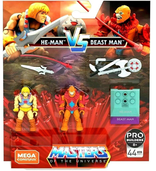 Mega Construx Masters of the Universe Heroes He-Man vs. Beast Man Mini Figure
