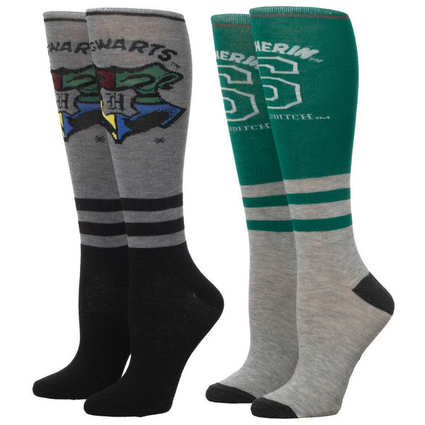 Harry Potter Slytherin 2 Pair Knee High Socks