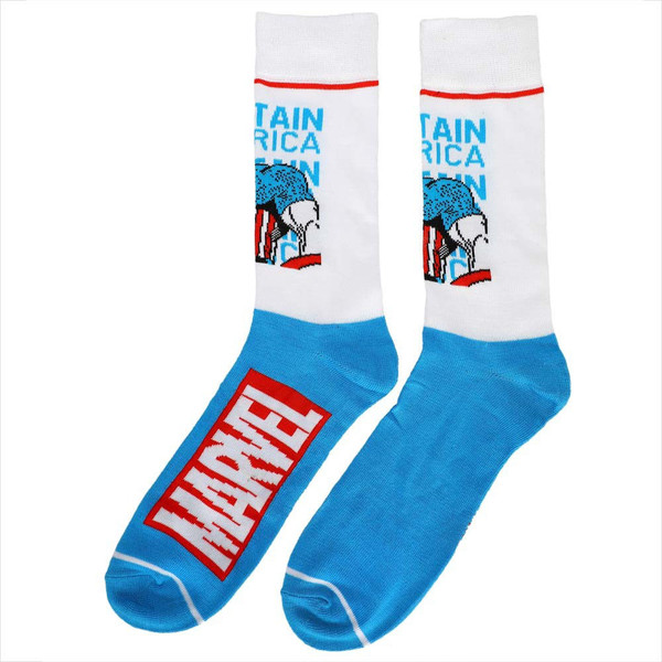 Marvel Classic Split Colorblock 5 Pair Crew Socks
