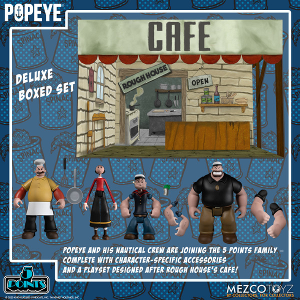 Mezco Toyz Popeye 5 Points Deluxe Box Set