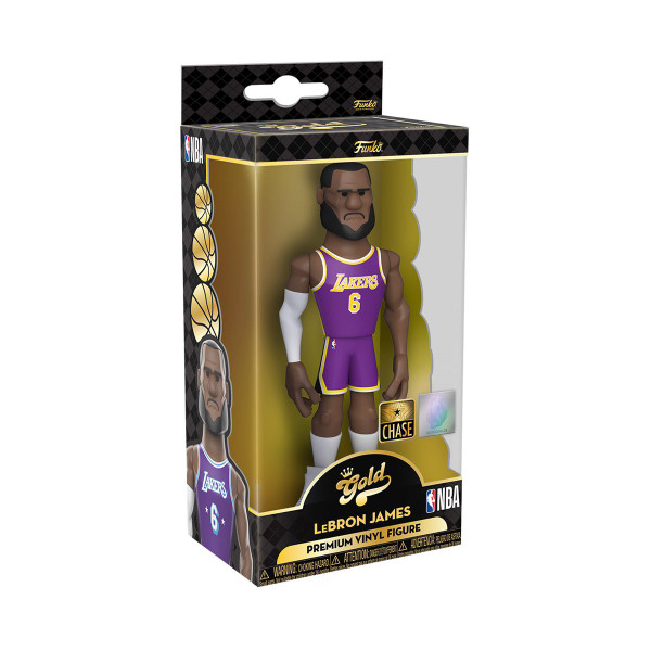 Funko NBA Lakers LeBron James (City Uniform) 5-Inch CHASE Vinyl Gold Figure