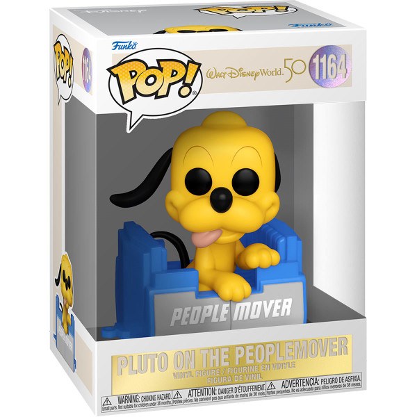 Funko Walt Disney World 50th Anniversary Pluto Peoplemover with Balloon Pop! Vinyl Figure