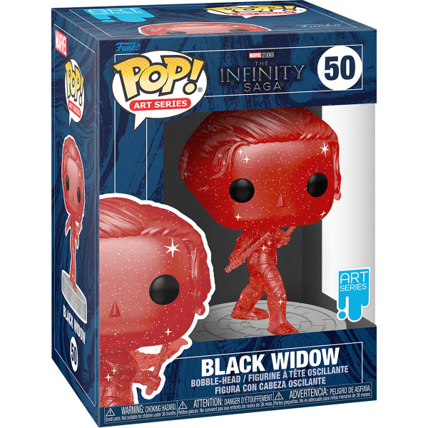 Funko Avengers Infinity Saga Black Widow Red Artist Series Pop! Vinyl Figure with Pop! Protector Case