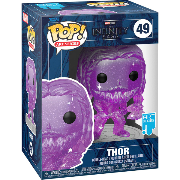Funko Avengers Infinity Saga Thor Purple Artist Series Pop! Vinyl Figure with Pop! Protector Case