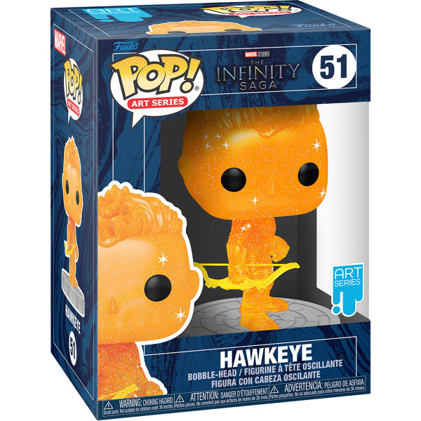 Funko Avengers Infinity Saga Hawkeye Orange Artist Series Pop! Vinyl Figure with Pop! Protector Case