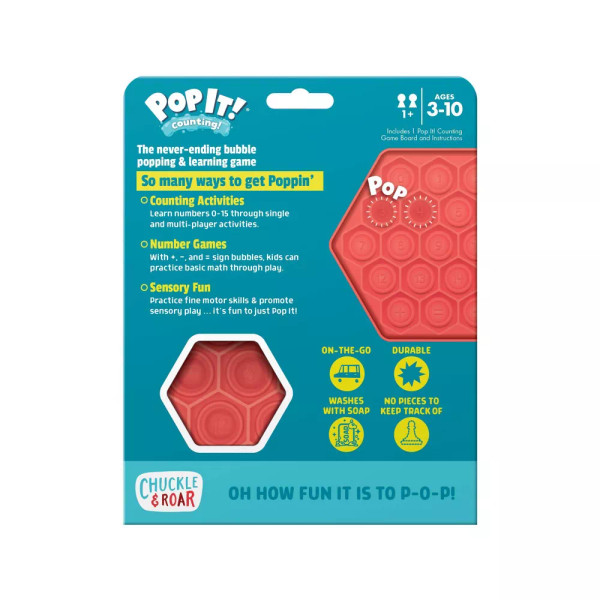 Chuckle & Roar Pop It! Counting Educational Travel Game