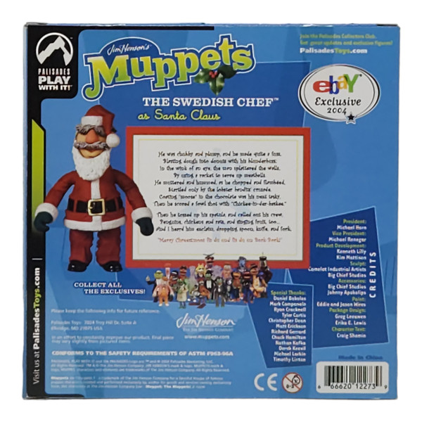 Rare 2004 Exclusive Palisades Muppets Santa Swedish Chef Figurine - Limited Edition Collectible