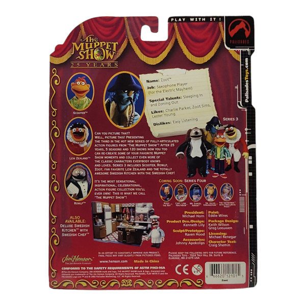 Palisades Muppets Series 3 Zoot Action Figure - Jazz Enthusiast Collectible