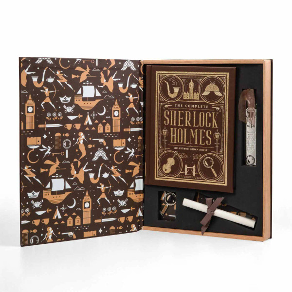 The Adventures Of Sherlock Holmes FAO Schwarz Exclusive Book, Pin, Bookmark & Scroll