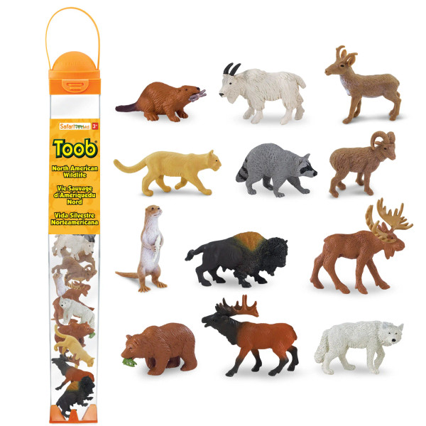 North American Wildlife TOOB® – Mini Wild Animal Figure Set
