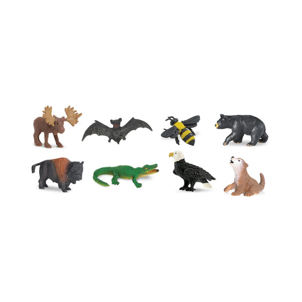Wild America Fun Pack – Miniature North American Wildlife Figure Set