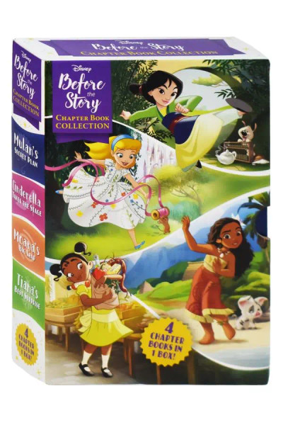Disney Before the Story Chapter Book Collection (Tiana's Big Surprise / Moana's Big Leap / Cinderella Takes the Stage / Mulan's Secret Plan)