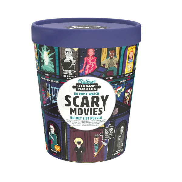50 Must-Watch Scary Movies Bucket List – 1000-Piece Puzzle