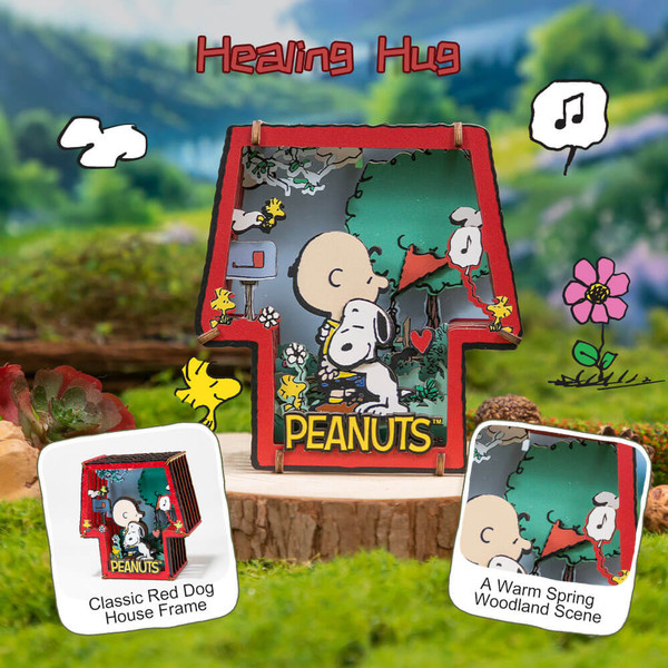 Puremind Peanuts Snoopy Healing Hug Wooden Puzzle