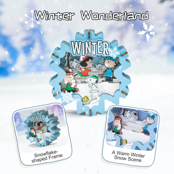 Puremind Peanuts Snoopy Winter Wonderland Wooden Puzzle