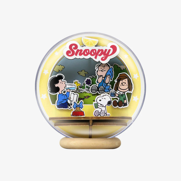 Puremind Peanuts Snoopy Picnic Party Wooden Crystal Ball