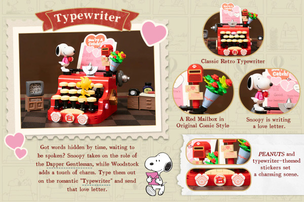 Pantasy Peanuts Snoopy Retro Times Series Typewriter