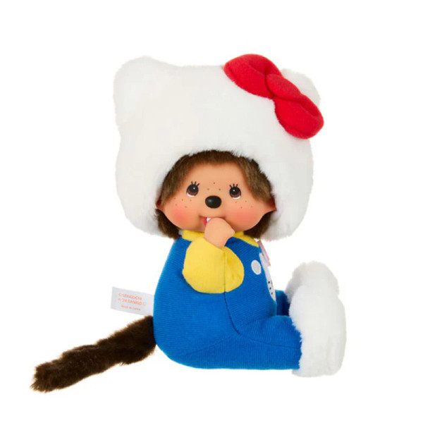 Monchhichi Dressed as Hello Kitty 7-Inch Plush Figure